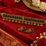 LAKSHMY COIN CHOKER  GREEN