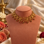 LAKSHMI LOTOUS CHOKER  MAROON
