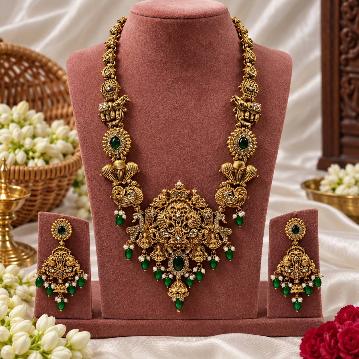 LLH1 LONG LAKSHMI HARAM PREMIUM - Image 1