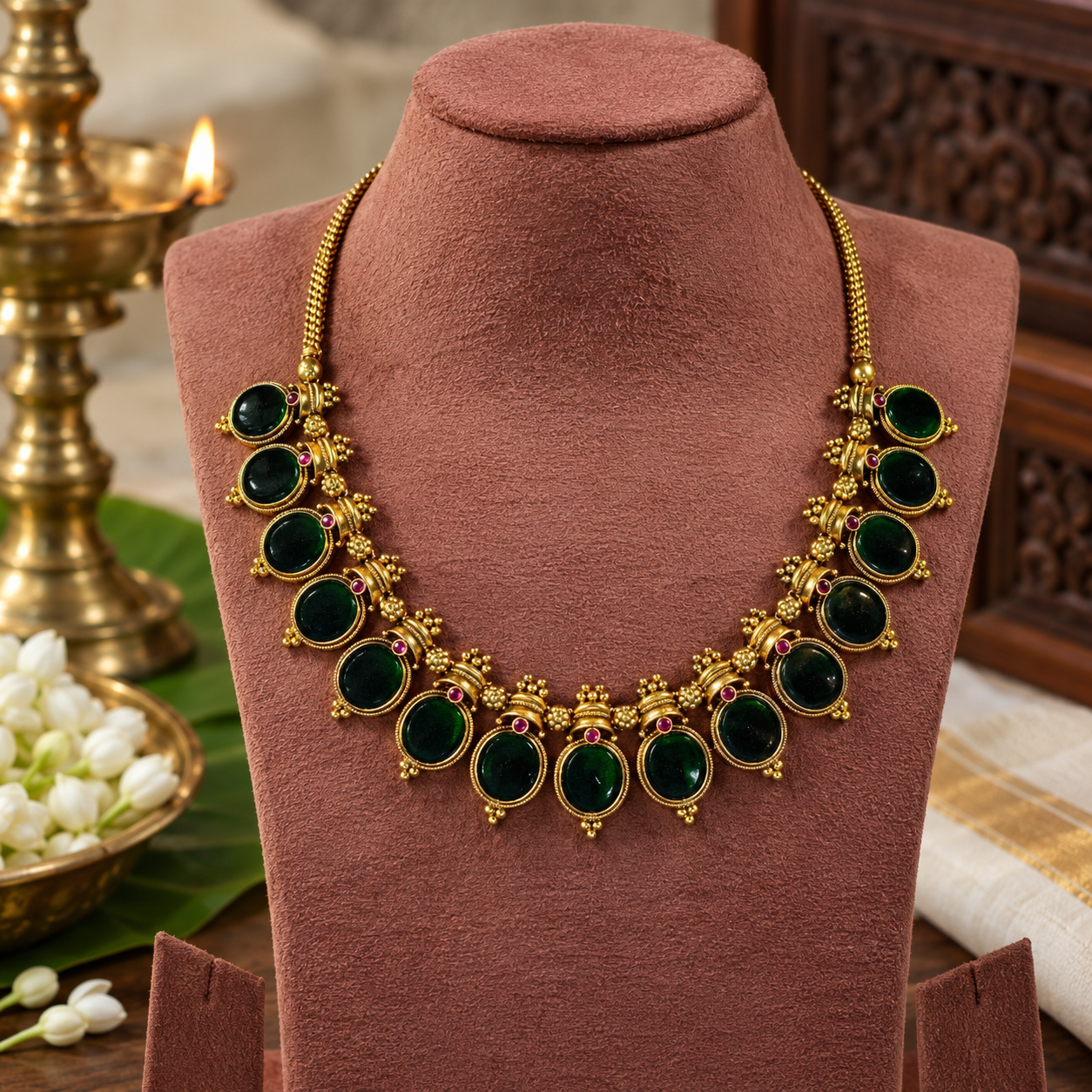 PSPN1 PALAKKA STONE PREMIUM NECKLACE - Image 1