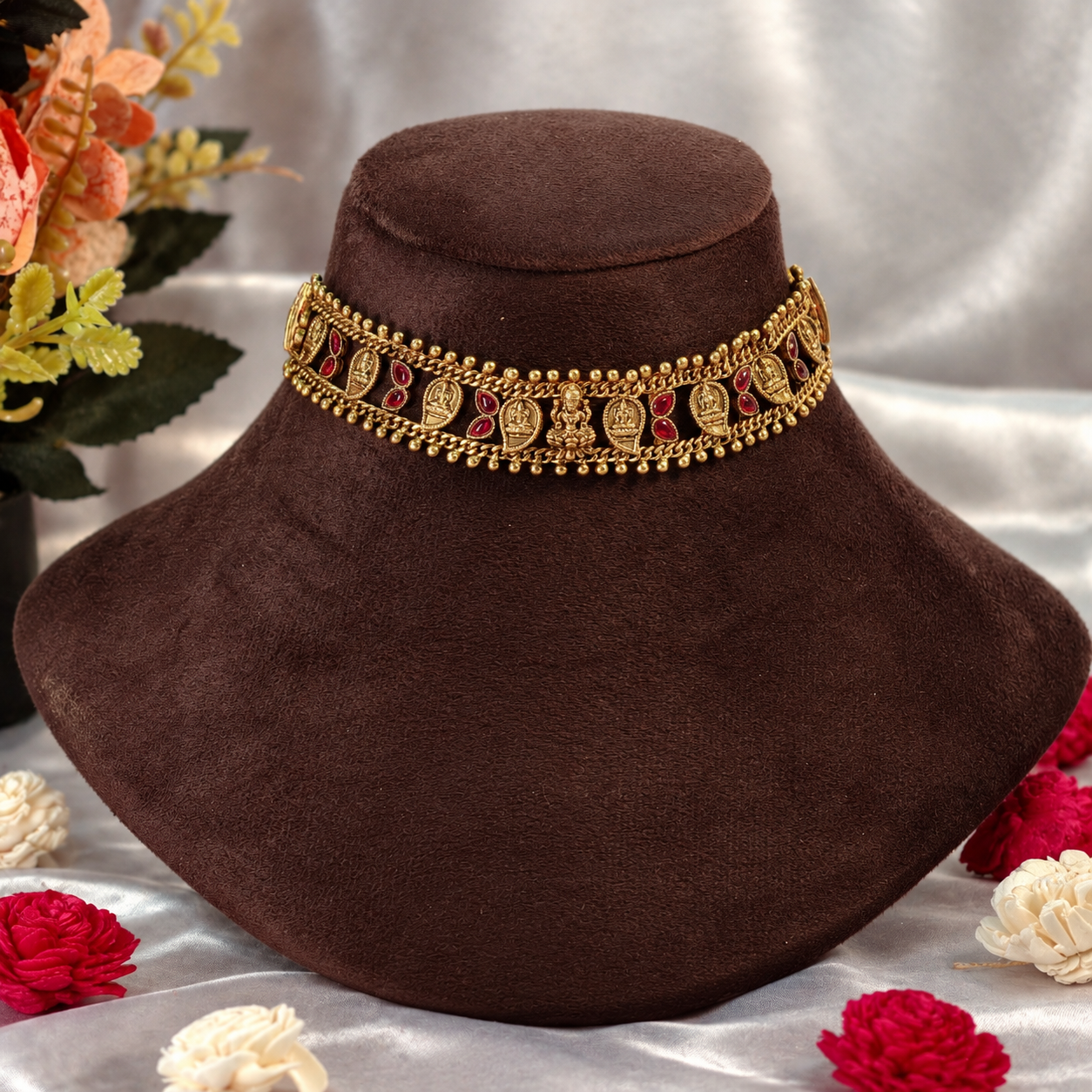 RLC1 LAKSHMI CHOKER RUBY - Image 1