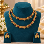 LAKSHMI DOUDBLE LAYER NECKLACES  RUBY
